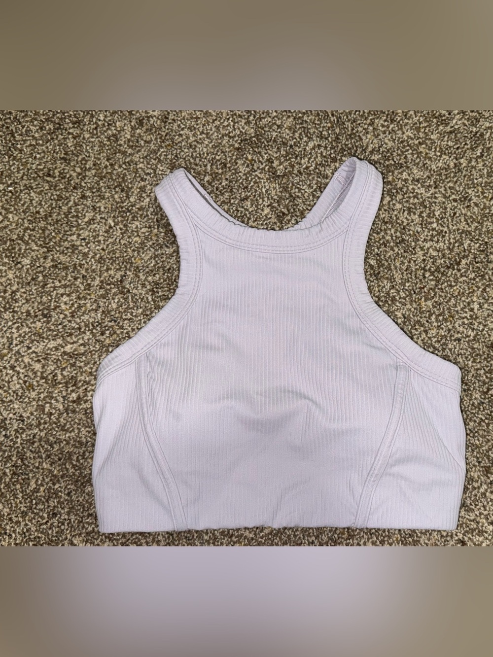 Women’s Lululemon purple ribbed sports high neck sports bra XS